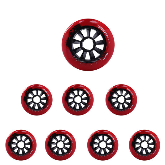 JCCHT 8 Pack 90mm 100mm 110mm Inline Skates Wheels 85A for Inline Speed Skates Indoor Outdoor Asphalt Street Durable Racing Rodas Good,Red,110mm