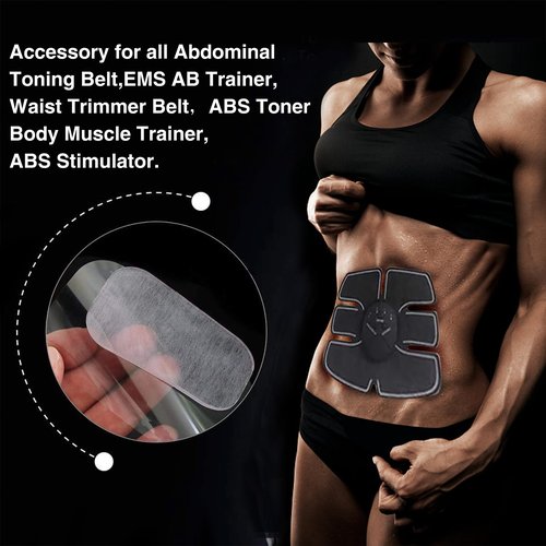 PAMASE 80Pcs Abs Stimulator Training Replacement Gel Sheet Pads for Abdominal Muscle Trainer, Accessory for Ab Workout Toning Belt