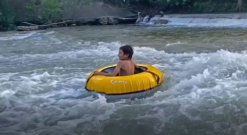 Bradley Heavy Duty Tubes for Floating The River; Whitewater Water Tube; Rubber Truck Tire Tube with Cover for River Floating; Linking River Tubes for Floating The River; River raft Tube Green