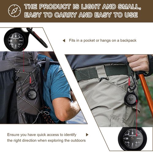 Cheimaxy Pocket Compass, Upgraded Portable Mini Compass with Waterproof Function, Suitable for Hiking Survival, Mountaineering Camping, Outdoor Adventure Party Navigation Tool