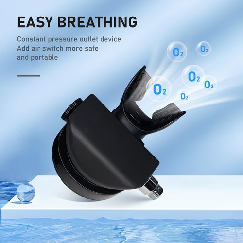 GOYOJO 1L Mini Scuba Tank with Mask – DOT Certified Portable Diving Air Tank, 3000 PSI Max Pressure, Pony Bottle Underwater Breathing Device for Snorkeling & Scuba Diving (Green)