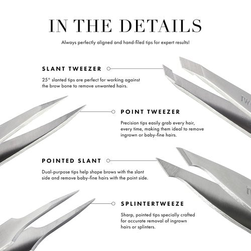 Tweezerman Slant Tweezer -Blue Jewel Model No. 1230-B09R, multi