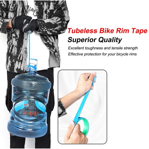 SONZUIA Tubeless Bike Rim Tape 700C Advanced, Width 21/23/25/27/29/32/35mm x Length 10m Bicycle Rim Tape Blue, Bicycle Rim Protector Strips Liner for MTB/Road Rim Wheel