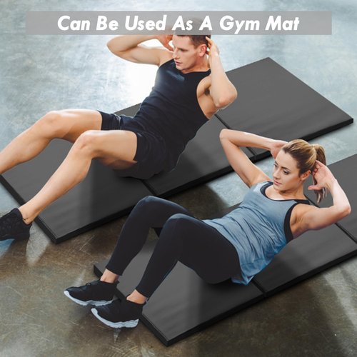 WAWINY 6ft x 2ft Folding Gymnastics Mat - 2-Inch Thick High Density Foam Yoga Mat, Non-Slip Gym Floor Mat for Home Workouts, Pilates & Stretching, Waterproof Oil-Proof Portable Exercise Mat.