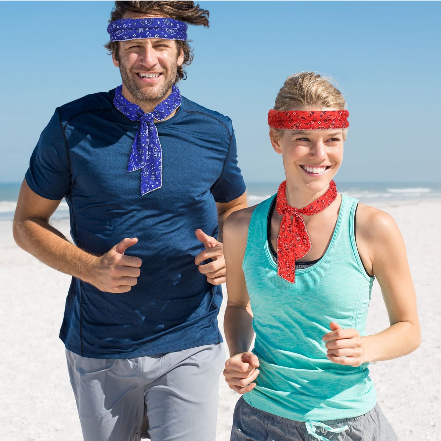 Coume 6 Pack Cooling Neck Wraps Neck Cooler Ice Bandanas Scarf for Hot Weather Summer Ultra Running Walking Riding Women Men(Retro Color)