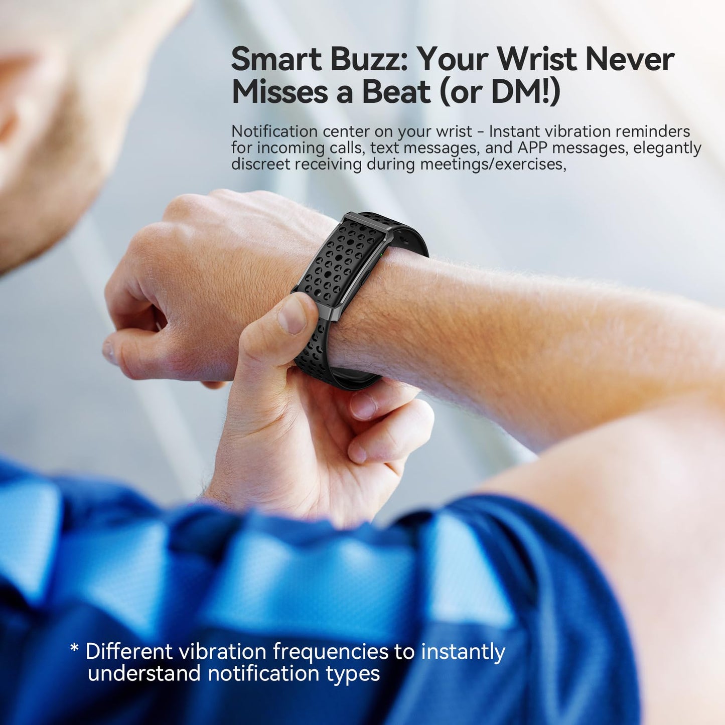 Smart Bracelet, Wearable Activity & Fitness Tracker Band, 24H Sleep Tracker, All-Day Continuous Heart Rate Blood Pressure Stress HRV Monitor, 173 Sport Modes Smart Wristband with Free APP Black