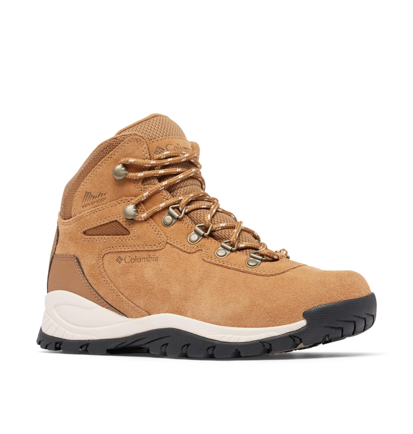 Columbia Womens Newton Ridge Plus Waterproof Amped, Elk/Dark Stone, 10 Wide