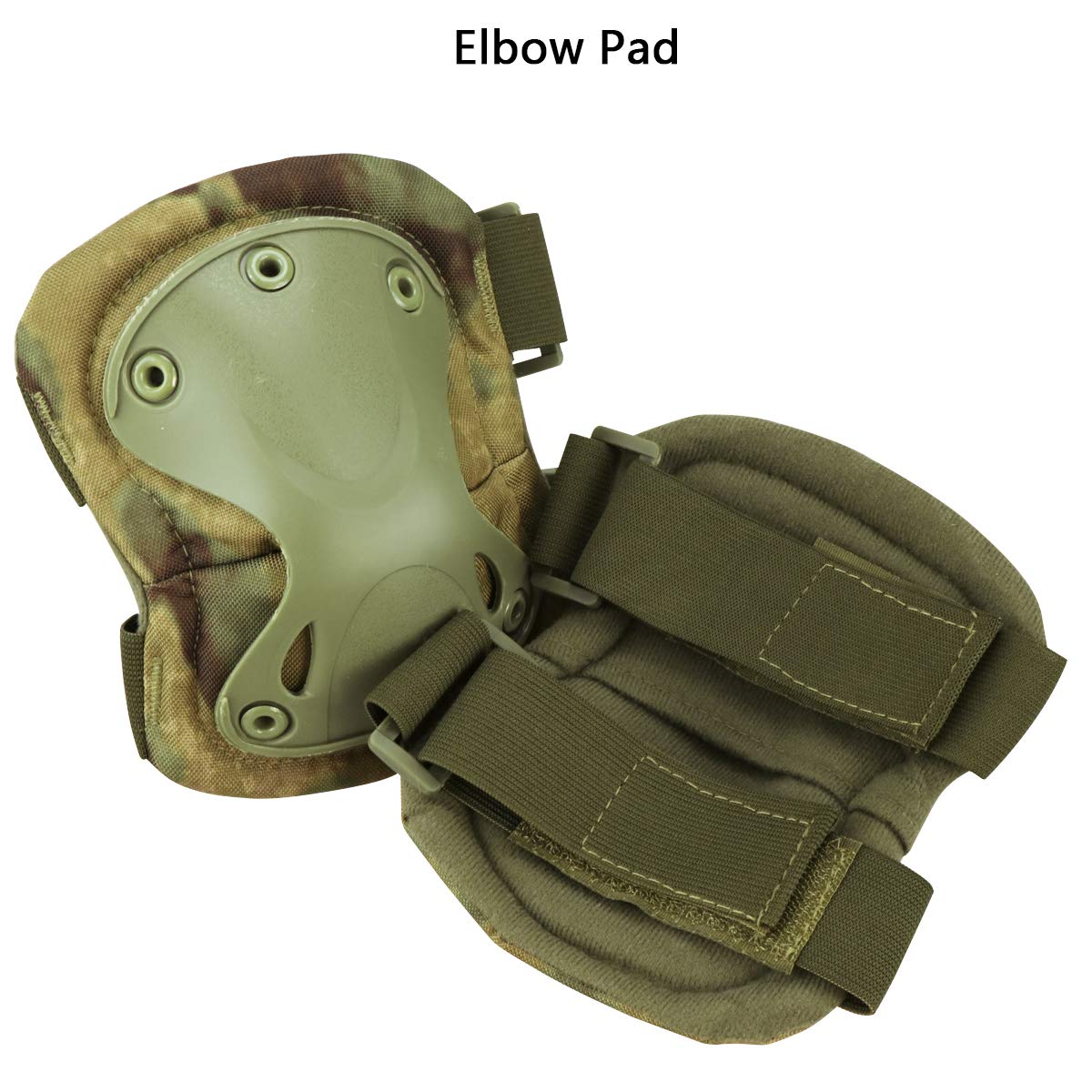 Tactical Combat Knee & Elbow Protective Pads Set for Outdoor CS Paintball Game Cycling Safety Skateboarding Gear Skates Knee Protection Guard Pads (FG)