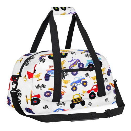 Kids Duffel Bag for Boys - Sport Gym Bag for Woman Man Weekender Overnight Bag Travel Duffle Bag Practice Workout Dance(Car)