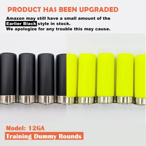 Bayattoo 12GA Safety Practice Rounds Action Trainer Dummy Round Dry Fire Training Snap Cap (6pk)