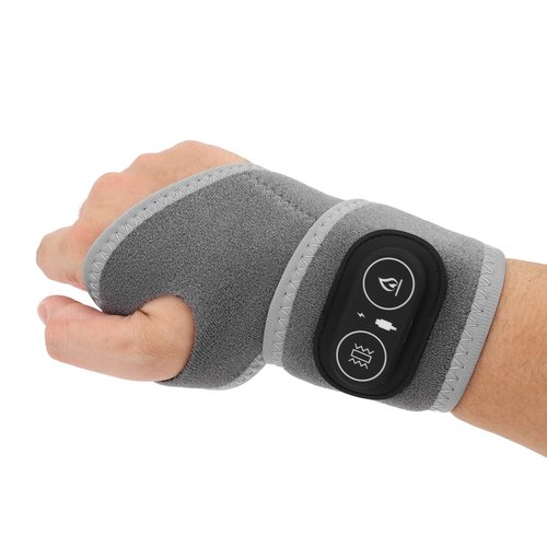 Heated Wrist Wrap Cordless,Heated Wrist Brace for Tendonitis Carpal Tunnel Relief Reduce Soreness 3 Heating Temp 3 Massage Mode Vibration Wrist Heating Pad for Men Women