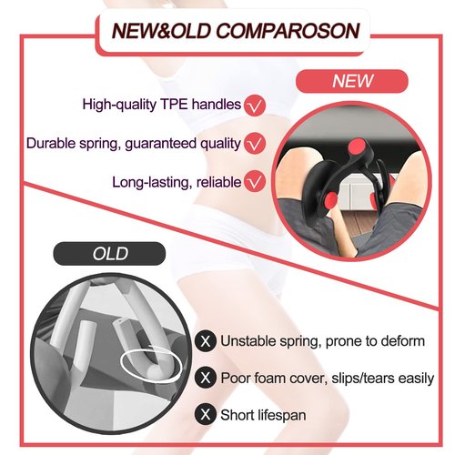 35lb Pelvic Floor Exercise Devices Inner Thigh Kegel Exerciser Pelvic Floor Muscle Workout Equipment Train for Home Hip Under Desk Exercise Men Women Black with Band