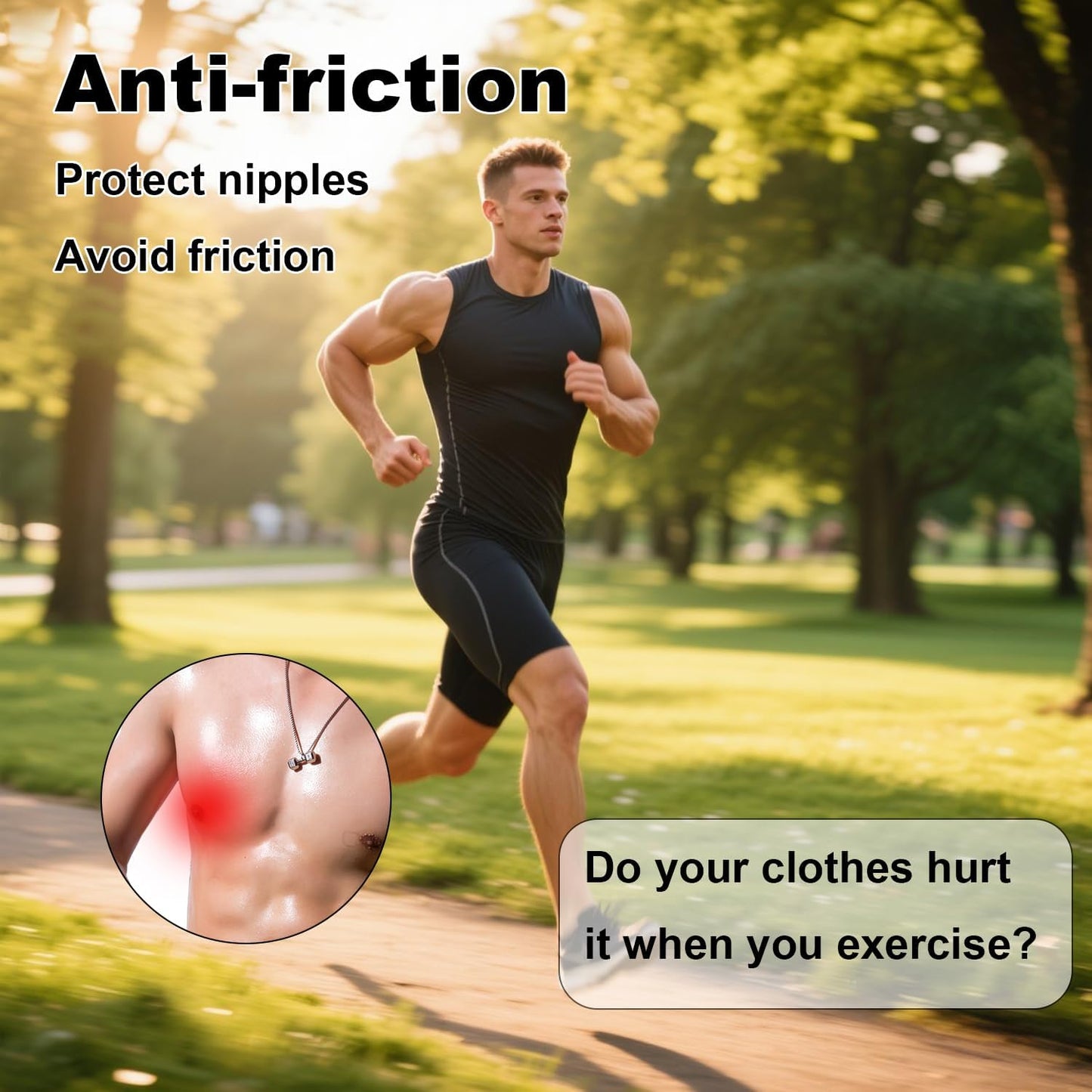 100pcs/50 Pairs Men's Nipple Covers, White PE Nipple Guards Tape Sticker Patches Anti-Chafing Invisible Protector for Running Gym Sports Accessories & Daily Wear