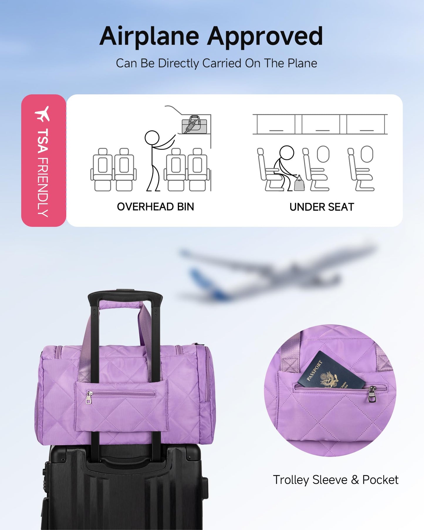 Elilier Teen Girl Gifts Trendy Stuff - Dance Bag for Girls, Duffle Bag for Travel, Birthday Gifts for Women, Gym Travel Duffel Bag, Personalized Graduation Gift for Her, Girls Duffle Bag