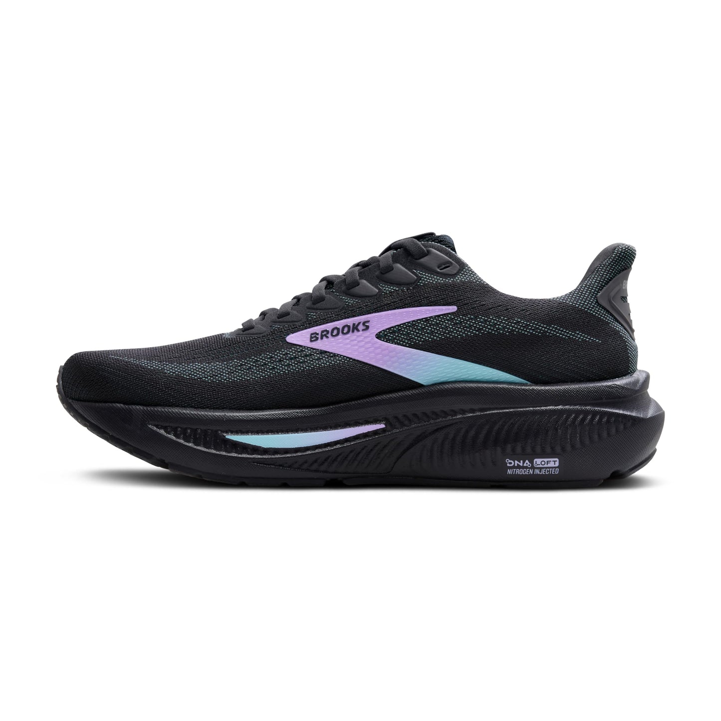 Brooks Women’s Ghost 17 Neutral Running Shoe - Grey/Clearwater/Purple - 13 Wide