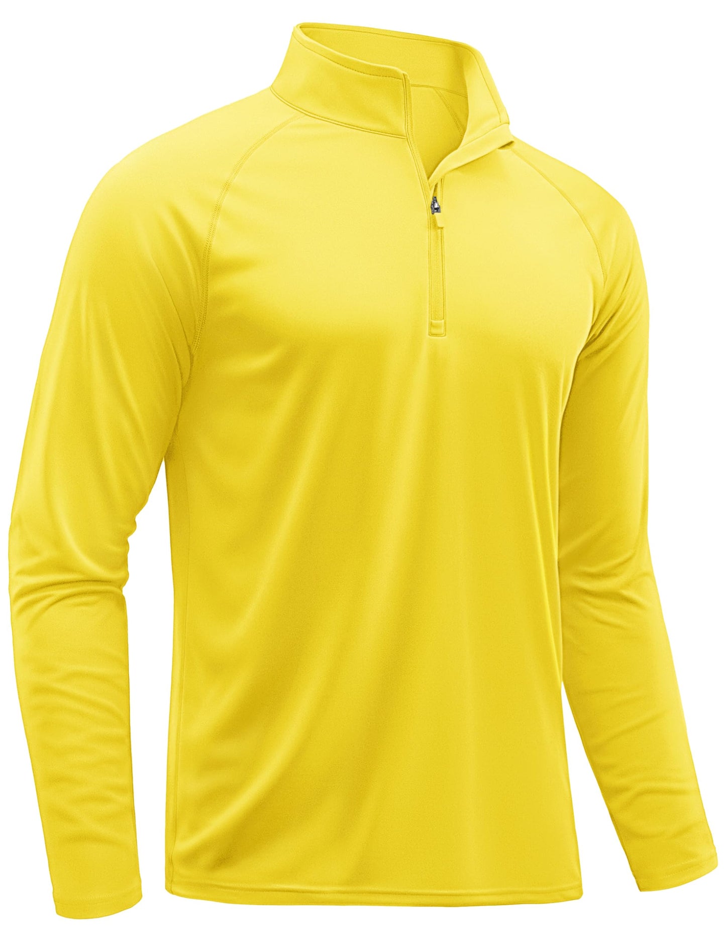 TACVASEN Swim Shirts for Men Rash Guard Sun Shirt Long Sleeve Dry Fit Mens Sun Protection Cooling Athletic UV T-Shirts Outdoor Yellow S