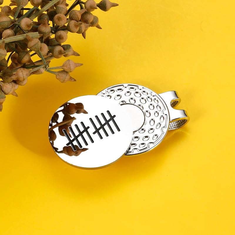 10th Anniversary Golf Ball Marker Hat Clip for Him - 10 Year Gift