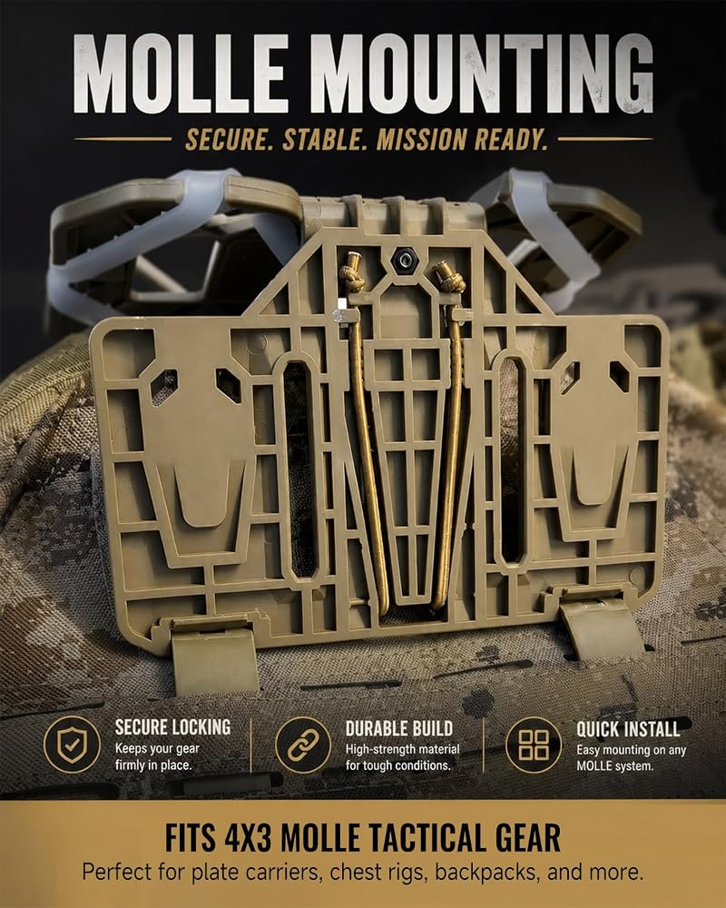 Molle Phone Holder for Plate Carrier—Phone Mount 4.7-6.7 Inch