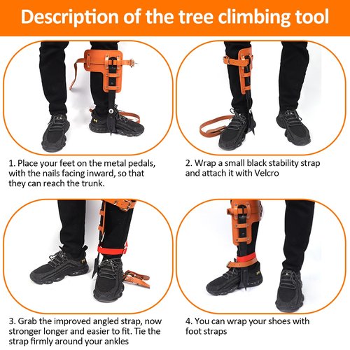 Esayendder Tree Climbing Spikes, Tree Climbing Gear Set, for Logging, Tree surgen