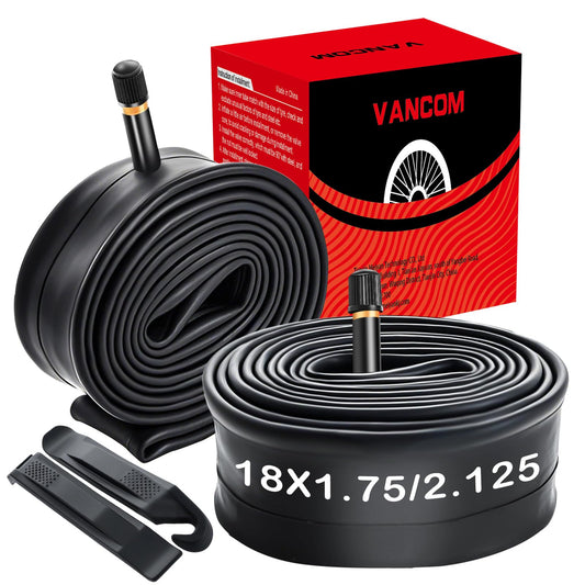 2-Pack 18" Bike Tubes 18x1.75/2.125 Butyl Rubber Bicycle Inner Tubes with 32mm Schrader Valve for Kids/Road/Mountain Bike Tire Tubes