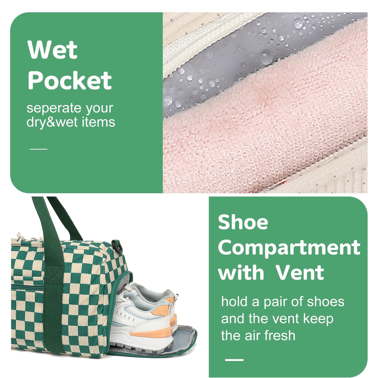BLUBOON Duffle Bag Girls Kids Cute Gym Bag with Shoes Compartment & Wet Separation Waterproof Sports Overnight Travel Bag