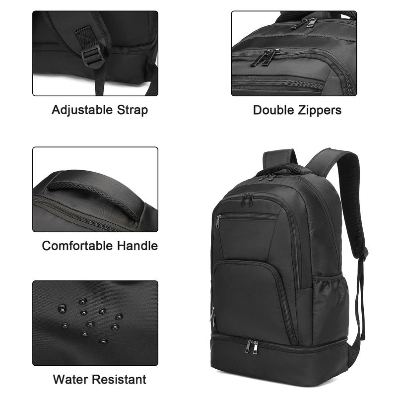 seyfocnia Gym Backpack for Men,Large Gym Bag with Shoe Compartment Lightweight Travel Workout Sports Backpack Water Resistant Carry on Backpack