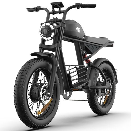 Retro Electric Bike for Adults,1000W-1600W(Peak Power) Electric Dirt Bike,35MPH 60Miles E Bikes Ridstar, 20" Fat Tire Adult Electric Bicycle with 48V 18.9AH Battery, 7 Speed E Bike