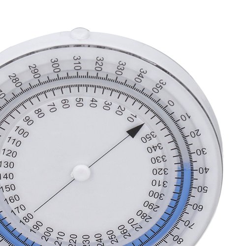 Garosa Inclinometer Gauge Inclinometer for Physical Easy to Read Bubble Inclinometer Test Range of Motion for Physical Therapist or Student Clinometers (Blue)