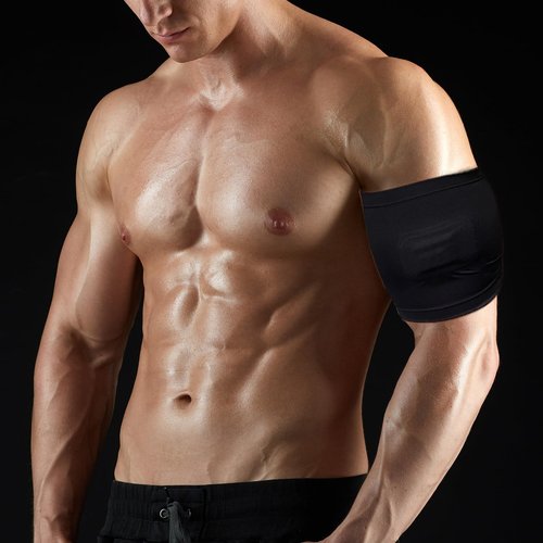 Fitspur Sport Arm Sleeve Accessory for Whoop 4.0 Heart Rate Monitor,Comfortable Wear for Whoop 4.0 Fitness Tracker (L)