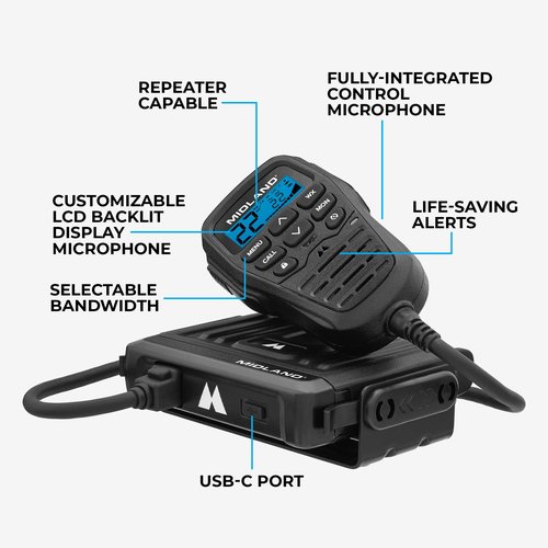 Midland MXT275 MicroMobile GMRS 2-Way Radio