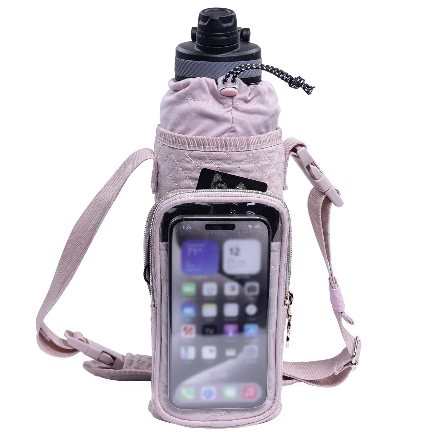 SPORJET Magnetic Gym Bag Bottle Holder - Phone Holder - Bottle Sling Bag Essentials, Gym Gifts for Men and Women