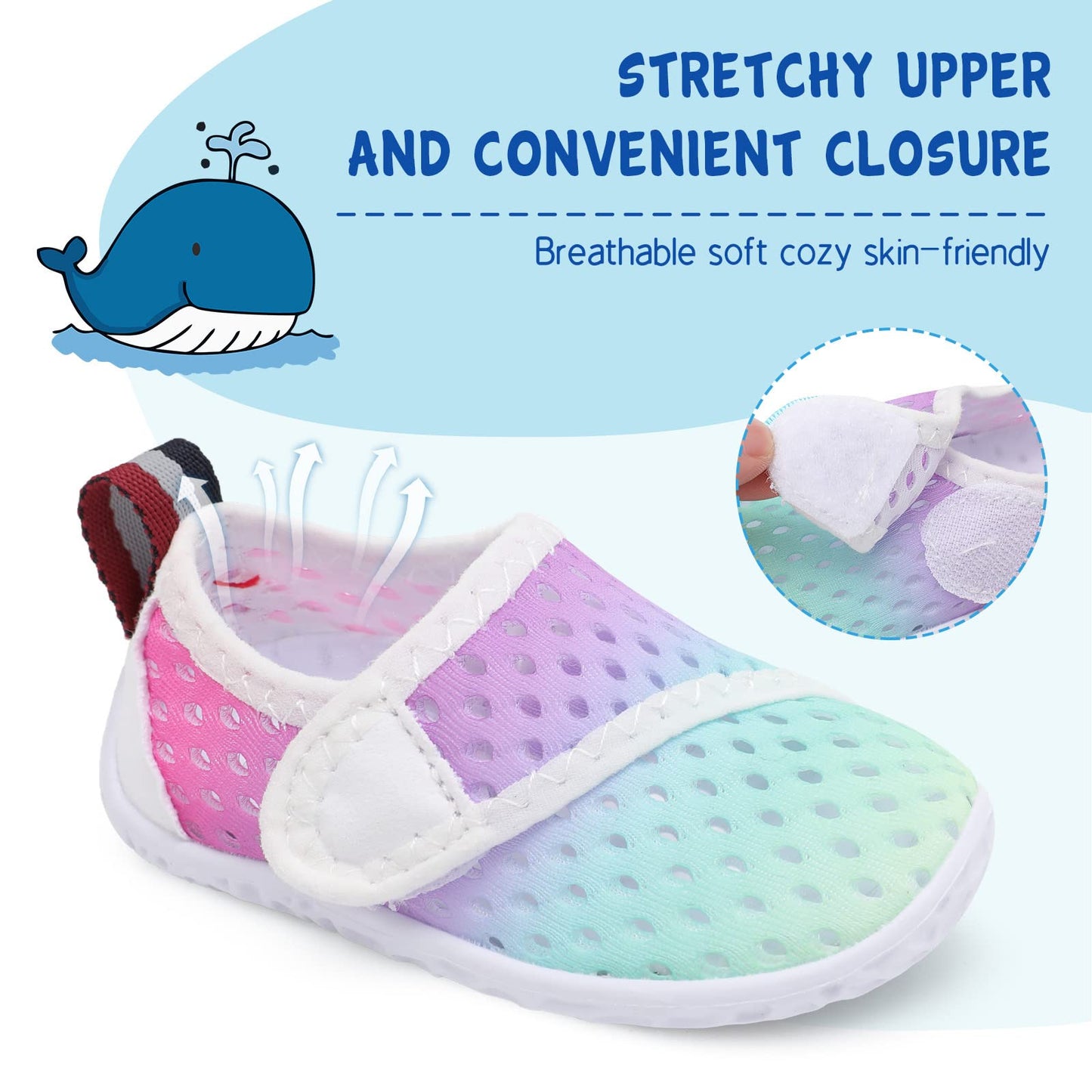 LeIsfIt Boys Girls Water Shoes Kids Aqua Socks Toddler Quick-Dry Swimming Shoes Non-Slip Summer Shoe for Beach Pool Surf, Colour, 10 Toddler