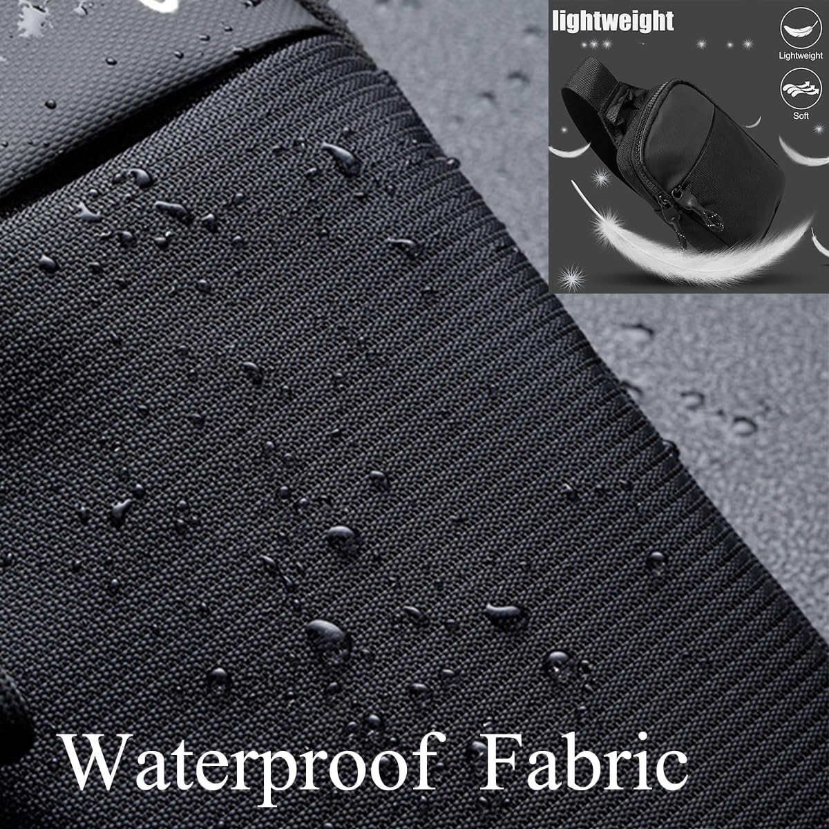 Vpoofree Mini Anti Theft Sling Bag for Men and Women, Small Crossbody Sling Backpack Fanny Pack Chest Bag for Travel Sport Running Hiking