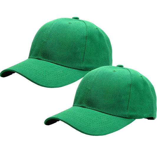 Falari Baseball Cap Adjustable Size for Running Workouts and Outdoor Activities All Seasons (2pk Kelly Green & Kelly Green)