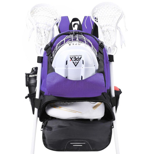 Apex Outdoors Lacrosse Bag, Large Lacrosse Backpack with Two Stick Holders
