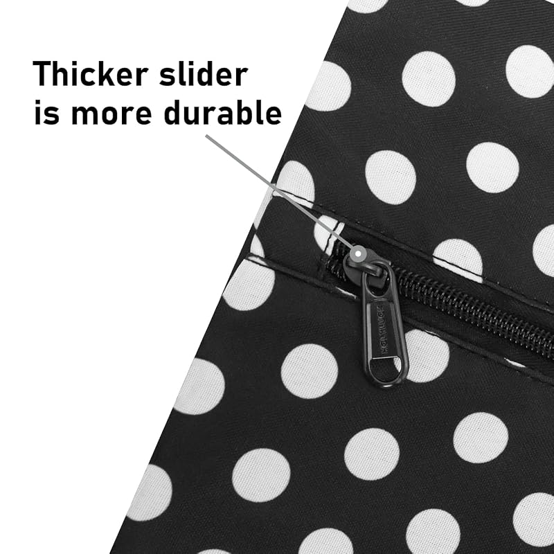 HOLYLUCK White Dot Drawstring Gym Sackpack — Lightweight Polyester Sport Backpack