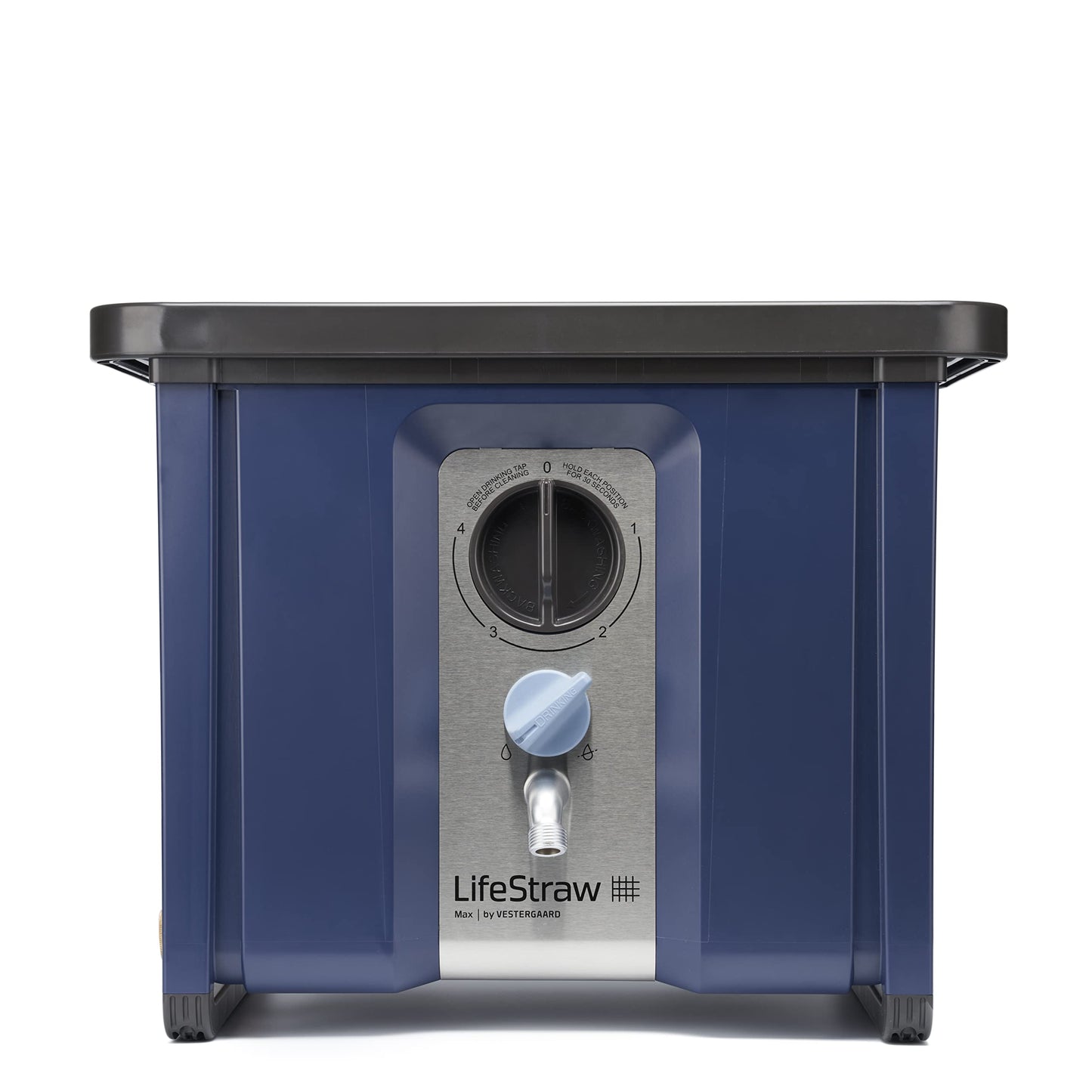 LifeStraw Max — High Flow, High-Capacity Water Filter and Purifier for Survival, Humanitarian Aid, and Remote Job Sites Blue