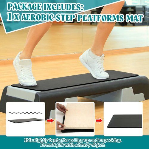 Aerobic Exercise Step Platform Thick Mat (Not Included Step Platform) Turn Your Stepper Step Platform into a Comfortable Weight Bench for Yoga Cushion for Your Knees, Wrist Protection(35 x 13 Inch)