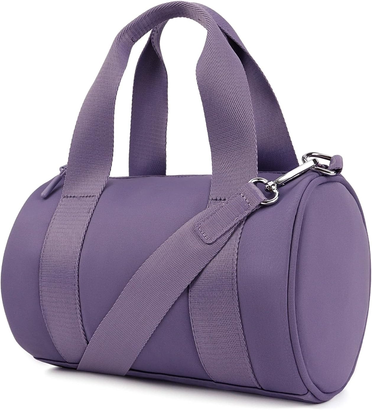 IBEE Small Gym Bag for Women Mini Duffel Bag for Travel Waterproof Workout Crossbody Bags Elastic Fabric Barrel Purse for Sports Fitness Yoga Cute Lightweight