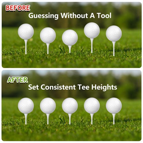 Adjustable Golf Tee Height Tool HeightRight Outdoor Golf Training Aid Precision Tee Height Setter for Consistent Swings