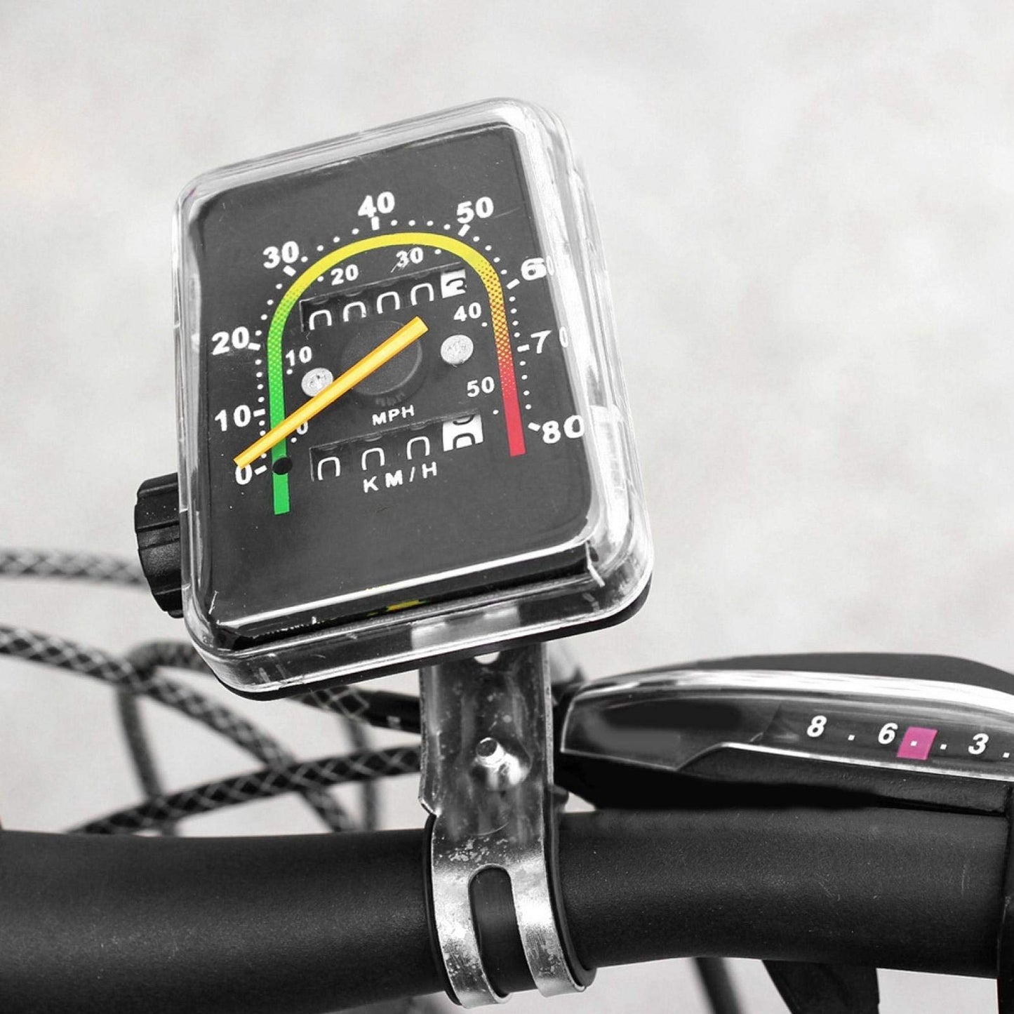 Bike Speedometer, Waterproof Bicycle Odometer MPH, Cycling Speedometer Bicycle Computer Mountain Bike Code Table Waterproof Mechanical Odometer for All Bicycles