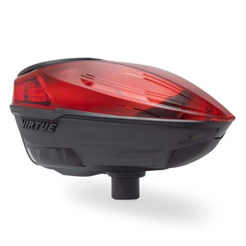 VIRTUE Spire V - Spire 5 - Paintball Loader - Paintball Hopper – 230 Round Capacity - CrownSF III Speed Feed & Rain Lid - Dust Crystal Limited Edition (Red Black)