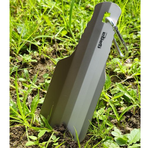 Gagasport Titanium Camping Shovel – Ultralight Compact Hiking Trowel | Survival Gear for Backpacking, Outdoor, Emergency Use | Titanium Mini Shovel for Digging Fire Pits, Latrines & Campsites
