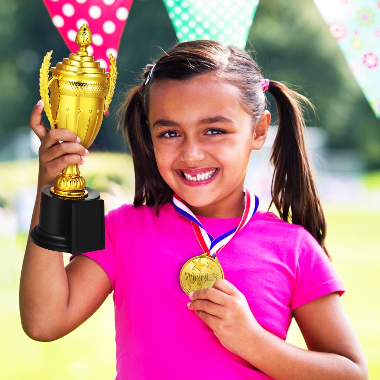 NOLITOY Large Gold Trophy Cup with Lid, 10.6 Inch Award Trophy for Soccer Football Sports Competitions, Office Decorations, and Outdoor Activities