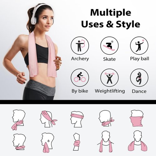 Cooling Towels - 4 Pack Gym Towels, Gym Towels for Working Out, Yoga Towel, Quick Dry Towel for Running, Camping, Fitness & More Activities