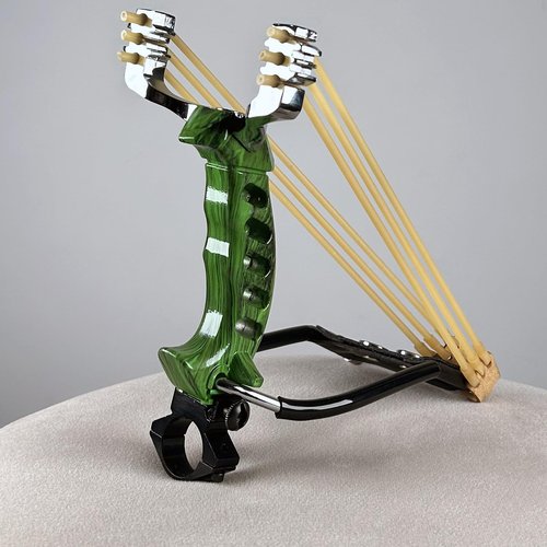 RCZZSUWE Professional Slingshots Set for Hunting, Catapult Hunting & Shooting Slingshot for Adult, High Velocity Tactical Wrist Sling Shot with Ammo Balls,Replacement Rubber Bands,Target(Green)