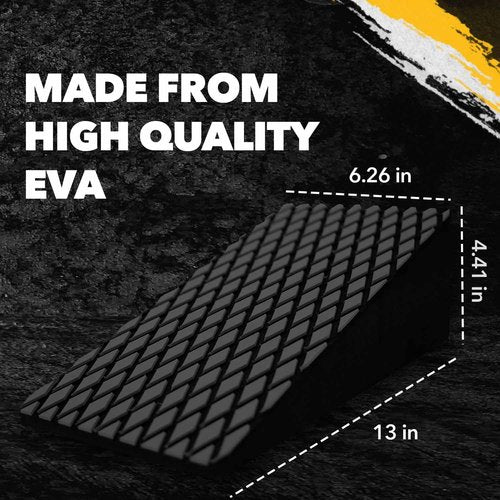 AHA Lifestyles Squat Wedge Blocks - 2 Pack with Bag - Non Slip Professional Squat Ramp for Heel Elevated Squats, Stretching, Calf Raise Platform, Slant Board Trainer for Fitness - Pushup, Weightlifting, Yoga - For Men and Women (Black)