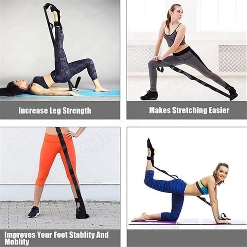 Izzila Stretching Strap with Loops and Detachable Foot – Adjustable Yoga Strap for Flexibility, Calf & Hamstring Stretcher,For Body Flex Stretching, Improve Strength