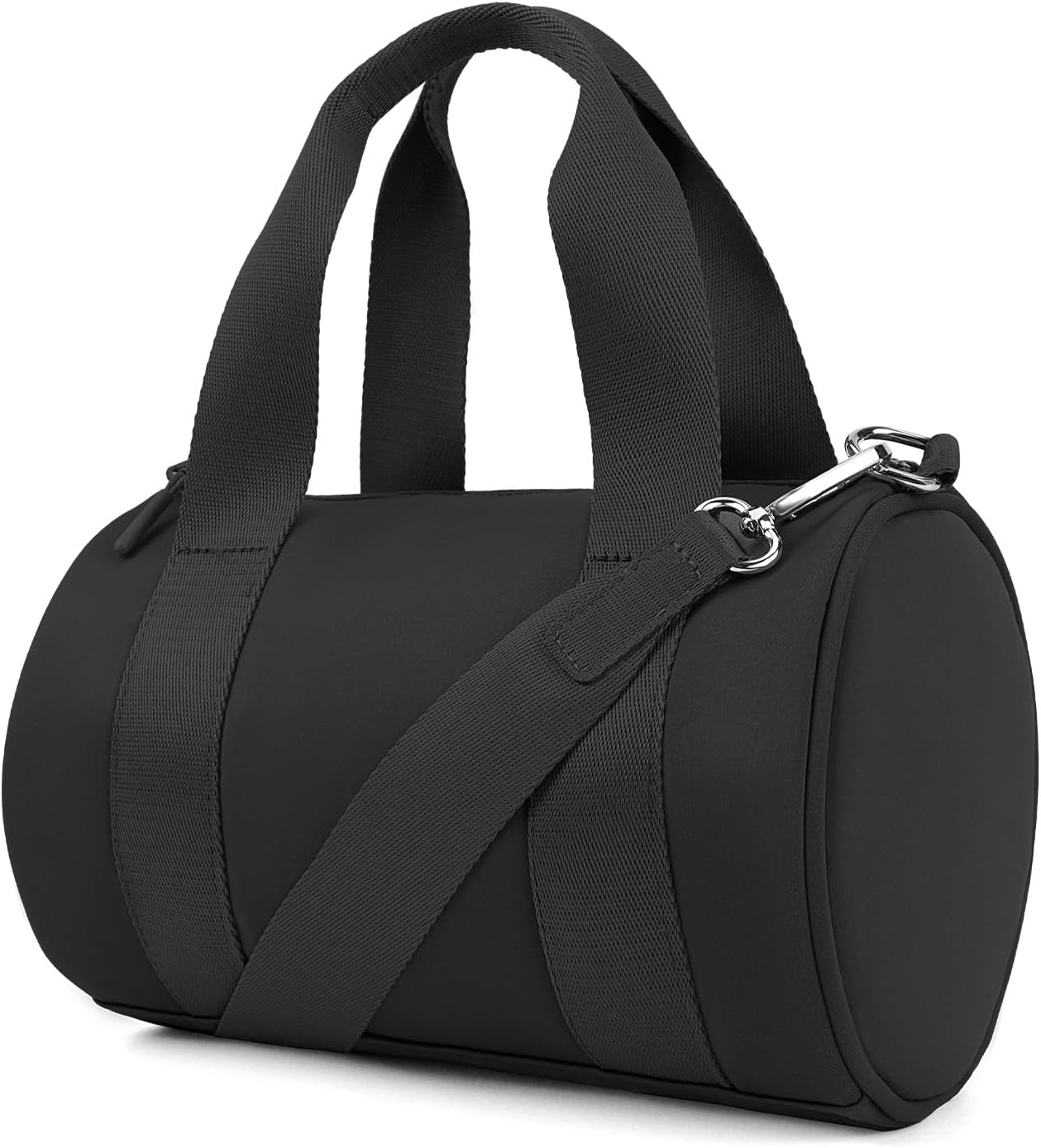 IBEE Small Gym Bag for Women Mini Duffel Bag for Travel Waterproof Workout Crossbody Bags Elastic Fabric Barrel Purse for Sports Fitness Yoga Cute Lightweight