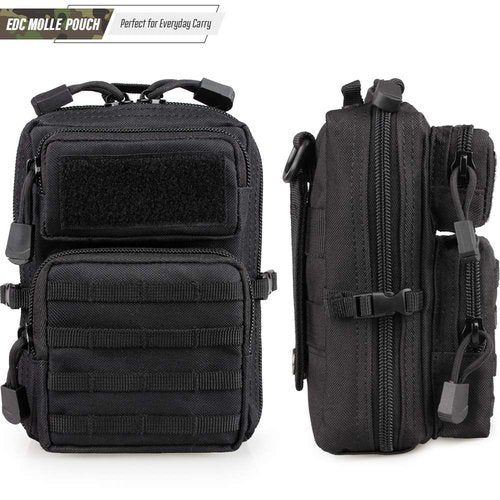 LIVANS Tactical Molle Utility Pouch, EDC Tool/Tactical Phone, Mini Waist Pouches Medical IFAK Pack Design of 3-Day Assault Backpack